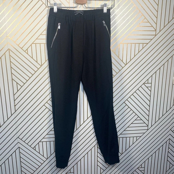 Maison‎ Scotch Black Zipper Pocket Jogger Pants - Picture 1 of 9